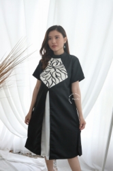 Mama Hamil Dress Hamil Menyusui Murah Terlaris Modern Kerah Sanghai Bordir Dress   DRO 911 4  large
